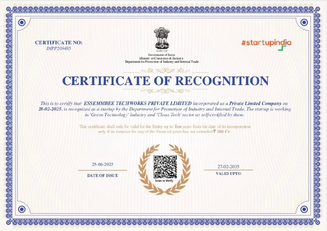 Startup India Certificate